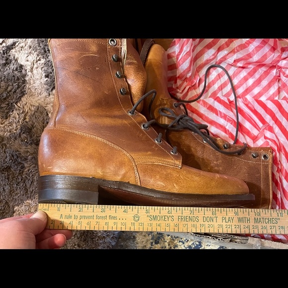 Host Pick! Justin Leather Lace-Up Style 420 Boots - Picture 9 of 15